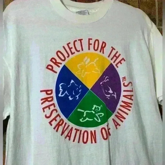 1990s Project for the Preservation of Animals white t-shirt - Picture 4 of 5